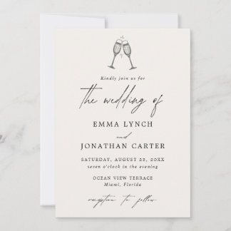 Élégant Faire-part de mariage minimal