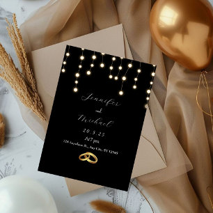 Elégant Faire-part de mariage noir et blanc