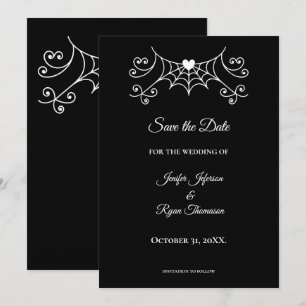 Élégant faire-part de mariage noir et blanc à cons