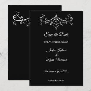 Élégant faire-part de mariage noir et blanc à cons