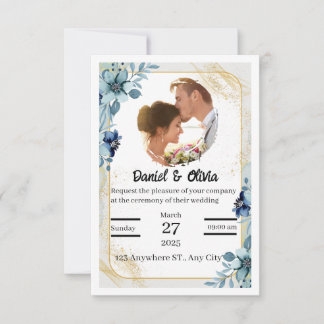 Élégant Faire-part de mariage personnalisable | Mo