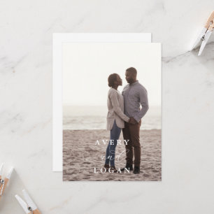 Élégant Faire-part de mariage photo Script