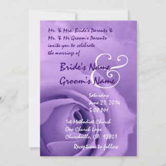 Élégant Faire-part de mariage Rose PURPLE