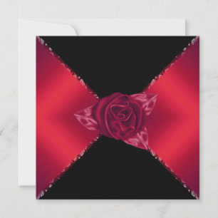 ÉLÉGANT FAIRE-PART DE MARIAGE ROSE ROUGE