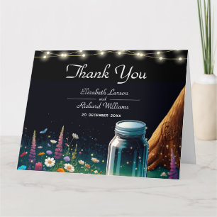 Élégant Faire-part de mariage rustique de luciole