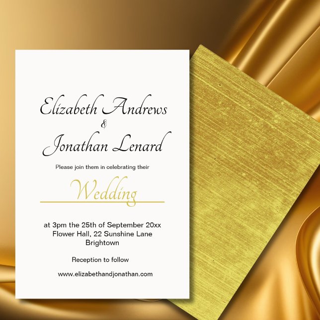 Élégant Faire-part de mariage simple (Créateur téléchargé)