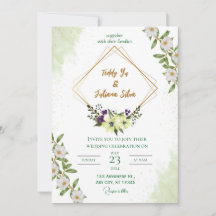 "Elégant Faire-part de mariage Vert : Inspiré par 