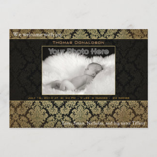 Élégant faire-part de naissance bébé