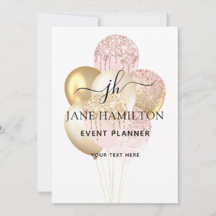 Élégant Faire-part des ballons de Parties scintill