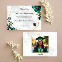 Élégant Faire-part Floral Graduation - 2025