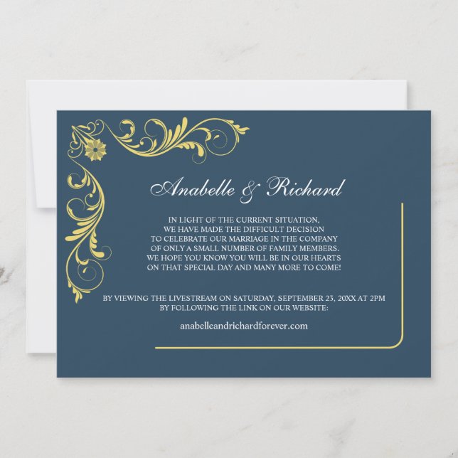 Élégant Faire-part Mariage victorien (Devant)