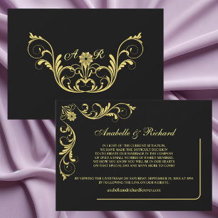 Élégant Faire-part Mariage victorien