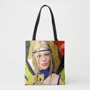 Elegant Fairy Butterfly Fantasy Portrait Tote Bag