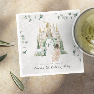 Elegant Fairy Tale Princess Birthday Party Napkin