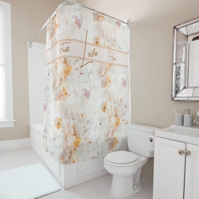 Elegant Faith Hope Love Watercolor (In Situ)