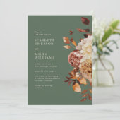 Elegant Fall All In One Wedding Invitation (Standing Front)
