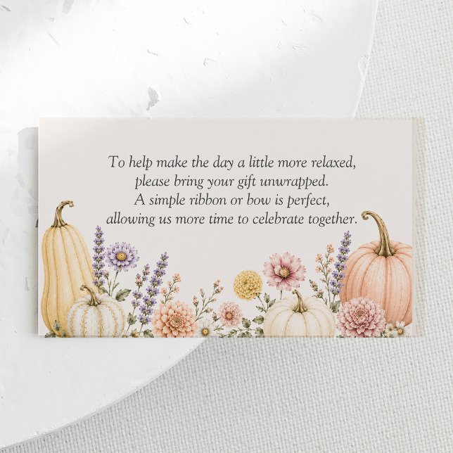 Elegant Fall Baby Shower Display Shower Card (Creator Uploaded)