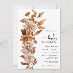 Elegant Fall Baby Shower Invitation