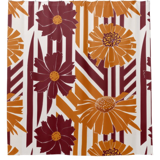 Elegant Fall Botanical Geometric Pattern (Front)
