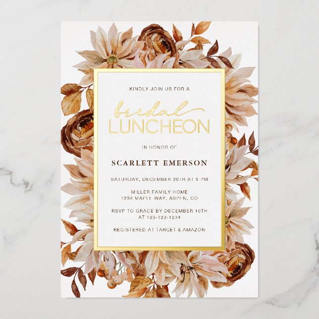 Elegant Fall Bridal Shower (Front)