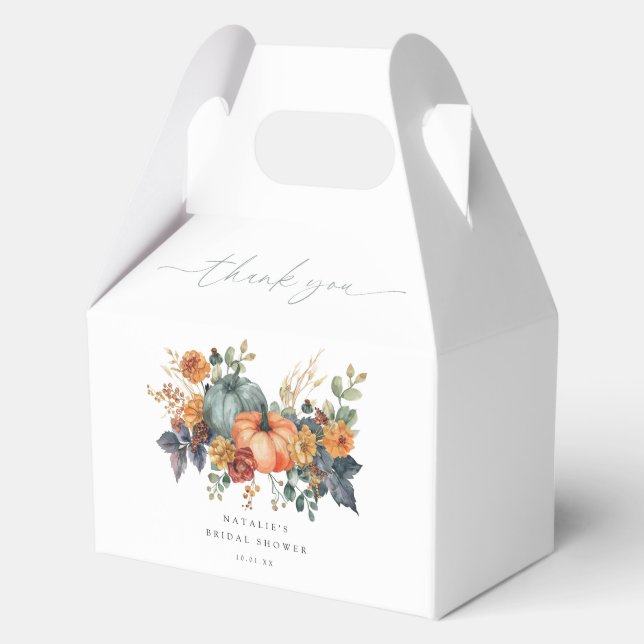 Elegant Fall Bridal Shower Favor Box (Front)