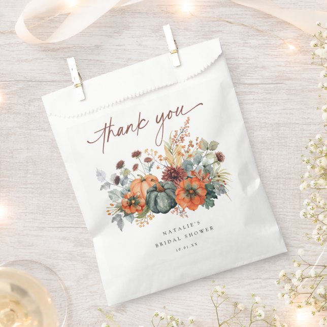 Elegant Fall Bridal Shower Favour Bag (Clipped)