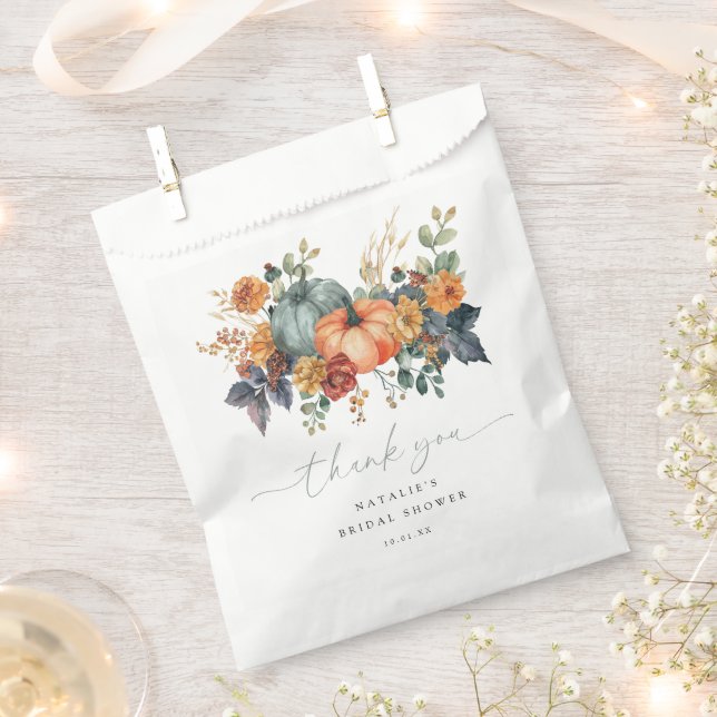 Elegant Fall Bridal Shower Favour Bag (Clipped)