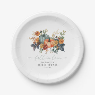 Elegant Fall Bridal Shower Paper Plate