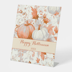 Elegant Fall Chinoiserie Halloween  Pedestal Sign