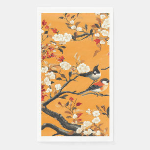 Elegant Fall Chinoiserie Paper Plate Napkin