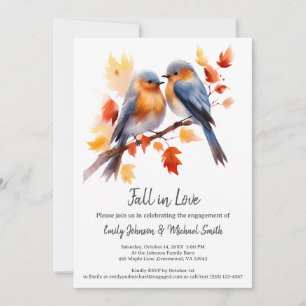 Elegant Fall Engagement Party Invitation