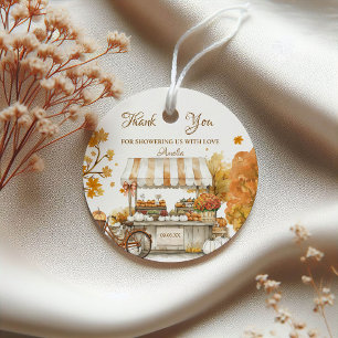 Elegant Fall Farmers Market Baby Shower Thank You Favour Tags