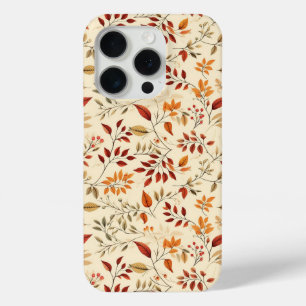 Elegant Fall Floral Pattern iPhone 15 Pro Case
