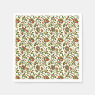 Elegant fall floral pattern napkin