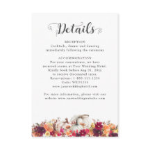 Elegant Fall Floral Pumpkin Wedding Details