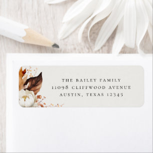Elegant Fall Floral Return Address
