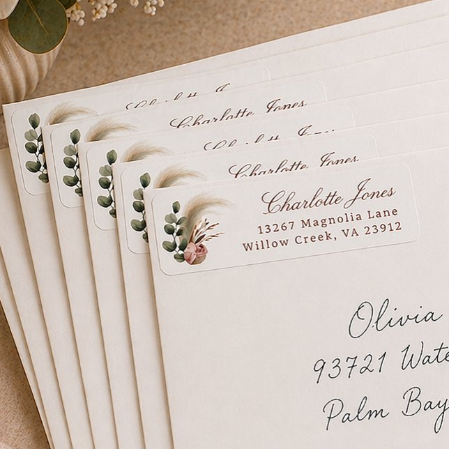 Elegant Fall Floral Return Address Label (Return Address Label)
