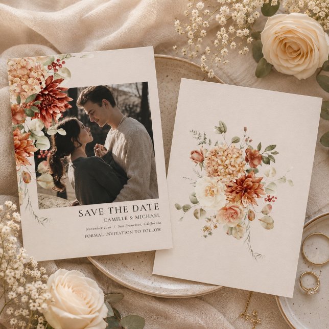 Elegant Fall Floral Wedding  Invitation (Creator Uploaded)
