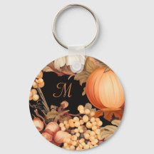 Elegant fall harvest monogram stylish