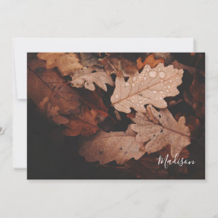 Elegant Fall Leaf Photo Card