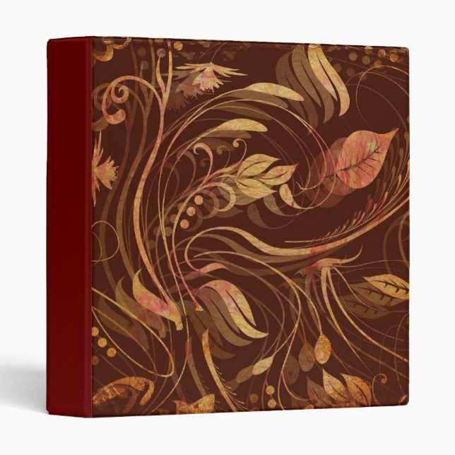 Elegant Fall Leaves 3 Binder (Front/Spine)