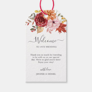 Elegant Fall Leaves Autumn Wedding  Gift Tags