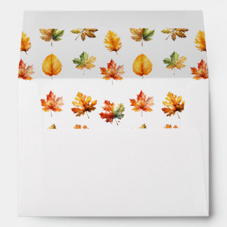 Elegant Fall Leaves Baby Shower  Envelope