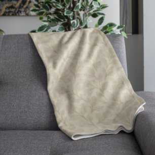 Elegant Fall Leaves   Boho Minimalist Farmhouse Fleece Blanket