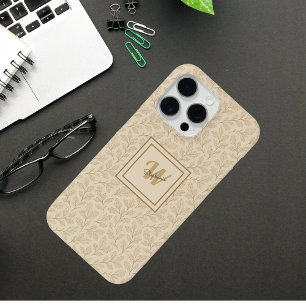 Elegant Fall Leaves Custom Minimalist Farmhouse iPhone 15 Pro Max Case