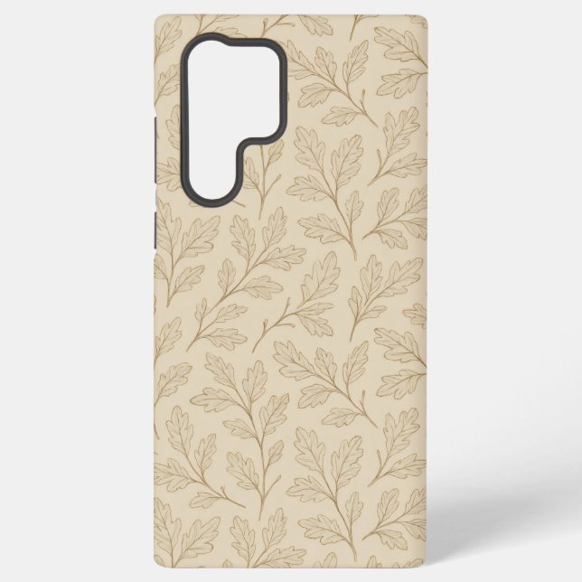 Elegant Fall Leaves | Custom Minimalist Farmhouse Samsung Galaxy S22 Ultra Case (Back)