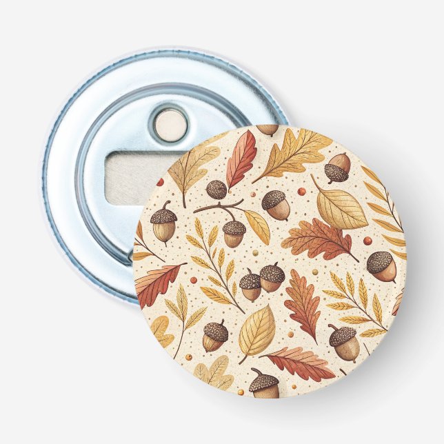 Elegant Fall Pattern Bottle Opener (Front)