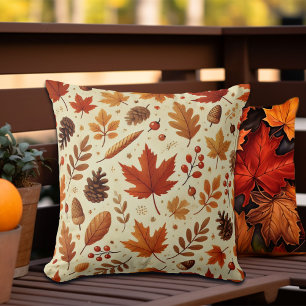Elegant Fall Pattern Throw Pillow
