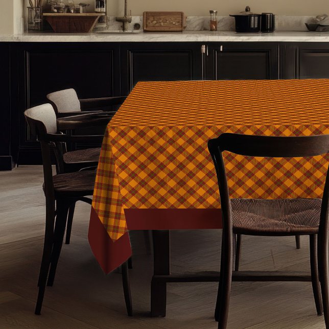 Elegant Fall Plaid Tablecloth Rustic Chequered Art (Elegant Fall Plaid Tablecloth Rustic Checkered Art)