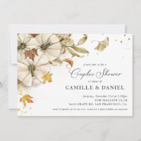 Elegant Fall Pumpkin Couples Wedding Shower
